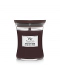 Medium crackling  candel WOODWICK BLACK PLUM AND COGNAC