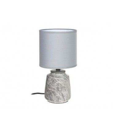 MARBLE CERAMIC TABLE LAMP WITH SHADE  6.3 × 12.60 in