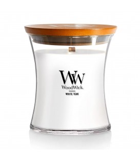 WoodWick Medium Candle WHITE TEAK