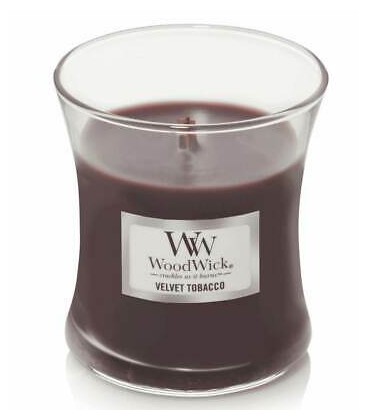 MOYENNE CHANDELLE CRÉPITANTE WOODWICK VELVET TOBACCO