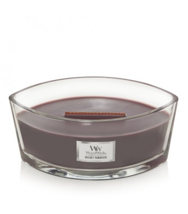 CANDLE CRACKING ELLIPSE WOODWICK VELVET TOBACCO